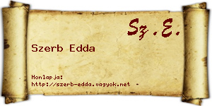 Szerb Edda névjegykártya